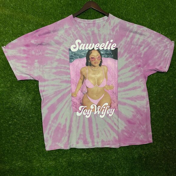 Saweetie Hip-hop, Tie-dye T-shirt, size 2XL - Picture 4 of 4